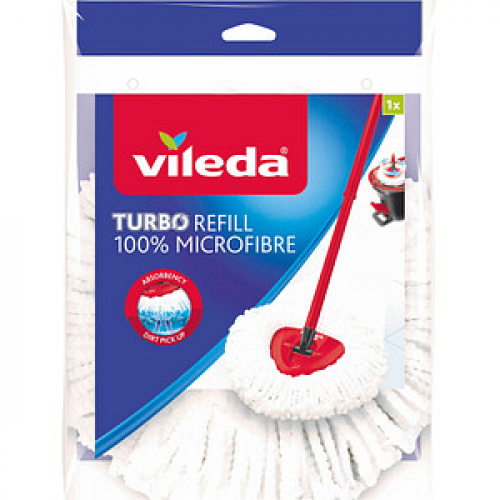 vileda TURBO REFILL Wischmopp-Ersatzkopf Mikrofaser 30 °C waschbar, 1 St.