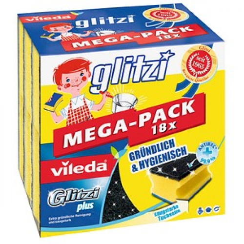 vileda Glitzi plus MEGA-PACK Topfreiniger, 18 St.