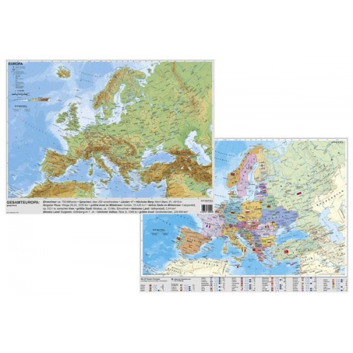 Heinrich Stiefel - Europa physisch/politisch