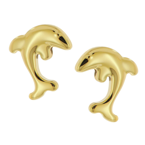 Boccia 05075-02 Kinder-Ohrringe Titan Ohrstecker Delfin Goldfarben