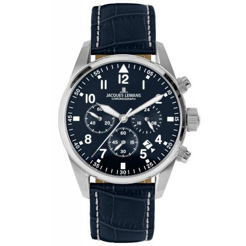 Jacques Lemans 42-2B Herrenuhr Chronograph Barcelona Blau