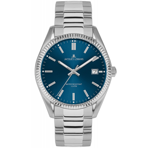 Jacques Lemans 50-4C Damen-Armbanduhr Derby Edelstahl/Blau