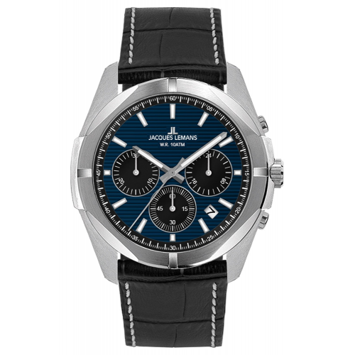 Jacques Lemans 1-2180D Herrenuhr Chronograph Melbourne 10 Bar Wasserdicht