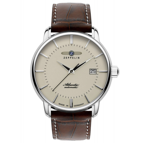 Zeppelin 8452-5 Automatik Herrenuhr Atlantic Swiss mit braunem Lederband