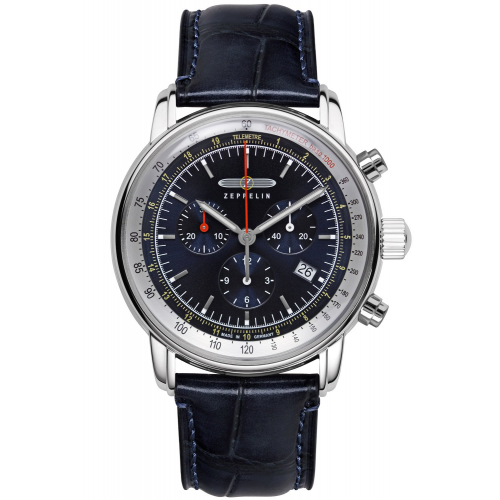 Zeppelin 8888-3 Herrenuhr LZ 14 Marine Chronograph Blau