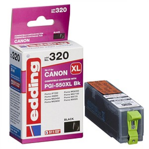 edding EDD-320  schwarz Druckerpatrone kompatibel zu Canon PGI-550 XL
