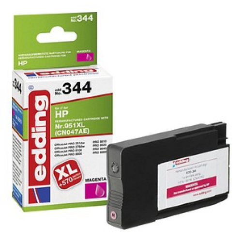 edding EDD-344  magenta Druckerpatrone kompatibel zu HP 951XL (CN047AE)