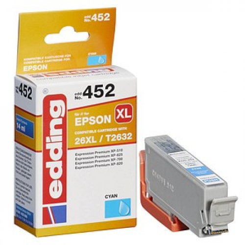 edding EDD-452  cyan Druckerpatrone kompatibel zu EPSON T2632