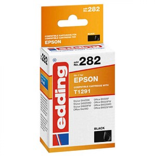 edding EDD-282  schwarz Druckerpatrone kompatibel zu EPSON T1291L
