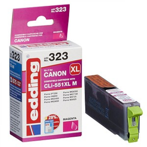 edding EDD-323  magenta Druckerpatrone kompatibel zu Canon CLI-551 XL