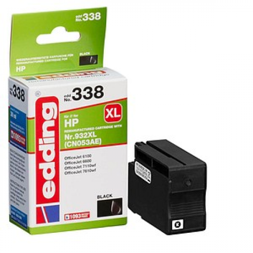 edding EDD-338  schwarz Druckerpatrone kompatibel zu HP 932XL (CN053AE)