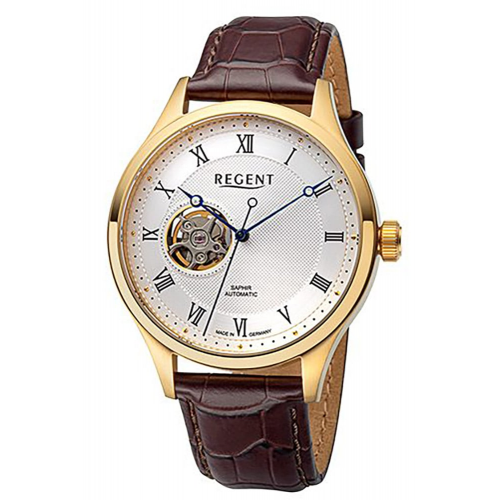 Regent 1150104 Herren-Armbanduhr Automatik Open Heart