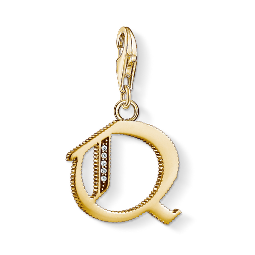 Thomas Sabo 1623-414-39 Charm-Anhänger Buchstabe Q vergoldet