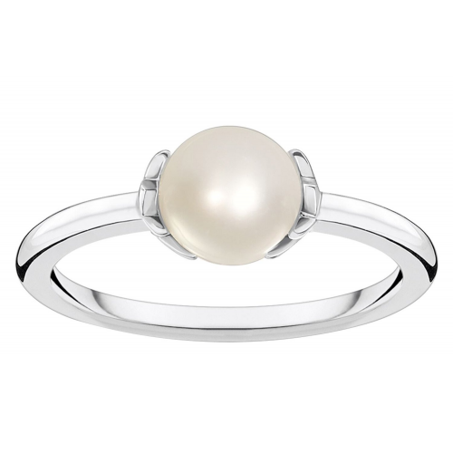 Thomas Sabo TR2298-167-14 Damenring Perle mit Sternen Silber