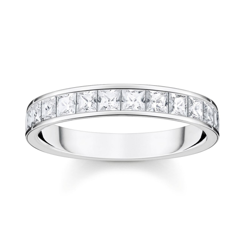 Thomas Sabo TR2358-051-14 Damen-Bandring Weiße Steine Pavé Silber