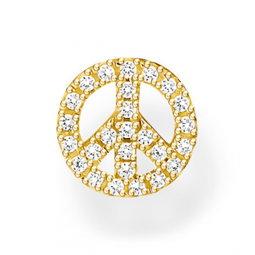 Thomas Sabo H2218-414-14 Single Ohrstecker Peace Goldfarben