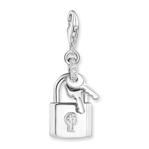 Thomas Sabo 1875-051-14 Charm-Anhänger Schloss mit Schlüssel Silber