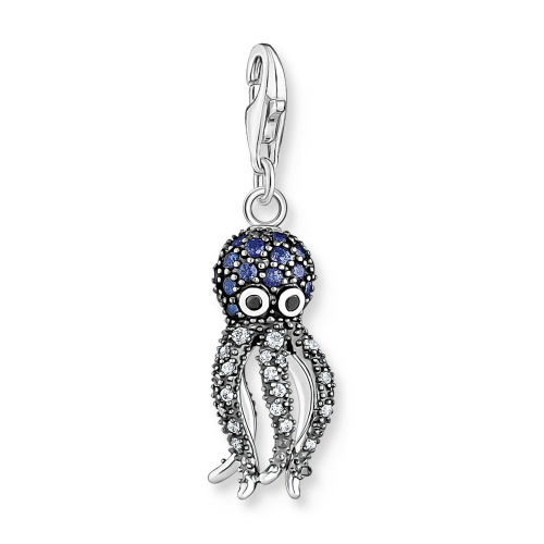 Thomas Sabo 1890-664-1 Charm-Anhänger Oktopus mit blauen Steinen