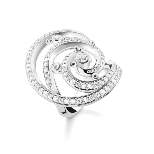 Thomas Sabo TR2379-051-14 Damenring Welle mit Weißen Steinen