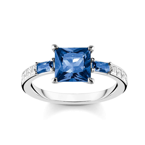 Thomas Sabo TR2380-166-1 Damenring Blaue Steine