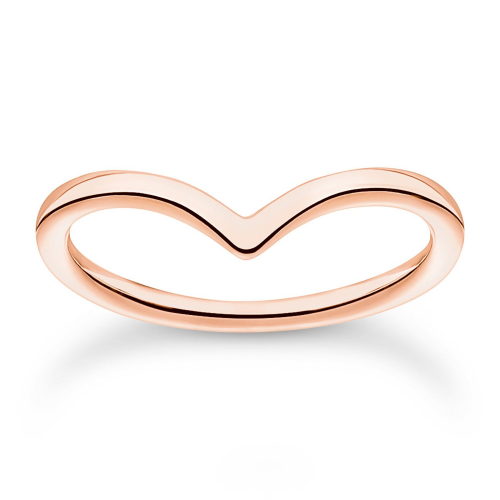 Thomas Sabo TR2393-415-40 Ring für Damen V-Form Roségoldfarben