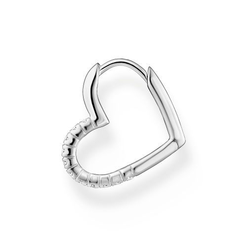 Thomas Sabo CR693-051-14 Single Silber-Ohrring Herz mit weißen Steinen