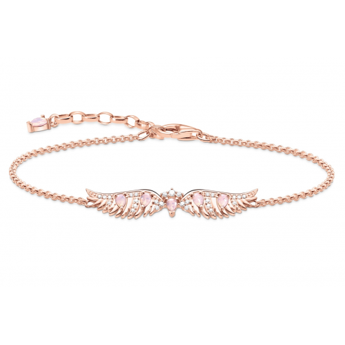 Thomas Sabo A2069-323-9-L19v Damenarmband Phönix-Flügel Rosa Steine