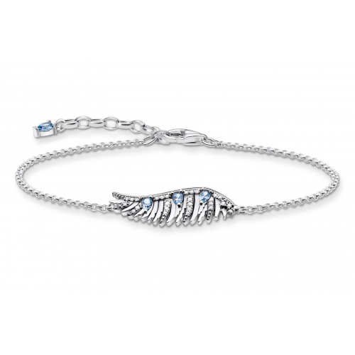 Thomas Sabo A2070-644-1-L19v Silberarmband Phönix-Flügel Blaue Steine