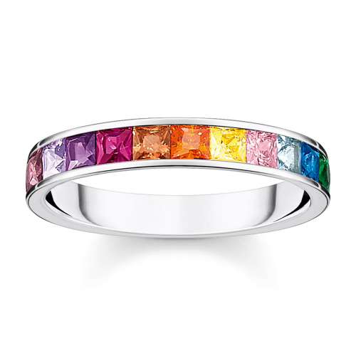 Thomas Sabo TR2403-477-7 Damen-Ring Silber Bunte Steine