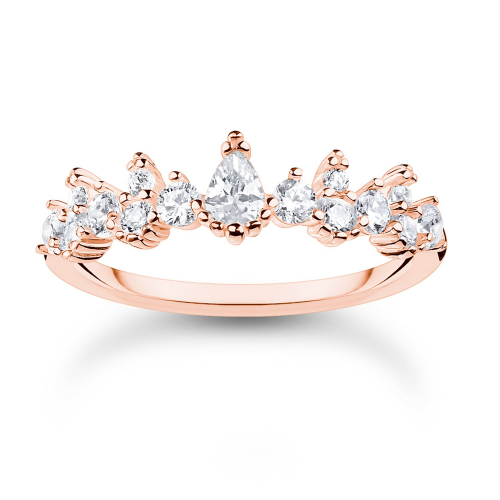 Thomas Sabo TR2415-416-14 Damen-Ring Eiskristalle Roségoldfarben