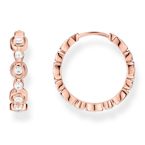 Thomas Sabo CR714-416-14 Damen-Ohrringe Creolen Kreise Zirkonia Roségoldfarben