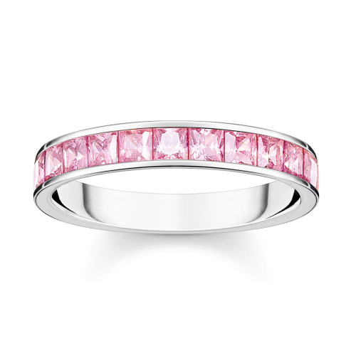 Thomas Sabo TR2358-051-9 Bandring für Damen Pinkfarbene Steine