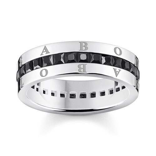 Thomas Sabo TR2361-643-11 Silber-Ring mit Schwarzen Steinen