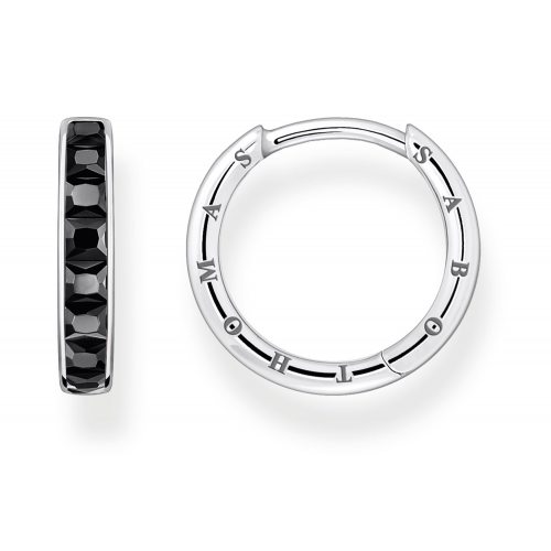 Thomas Sabo CR668-643-11 Damen-Creolen Silber Ohrringe Schwarz