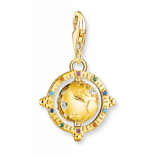 Thomas Sabo 1923-488-7 Charm-Anhänger Weltkugel Goldfarben