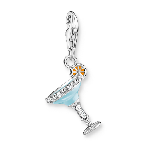 Thomas Sabo 1930-041-7 Charm-Anhänger Blaues Cocktail-Glas