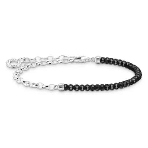 Thomas Sabo A2100-130-11 Charm-Armband Silber und Onyx Beads