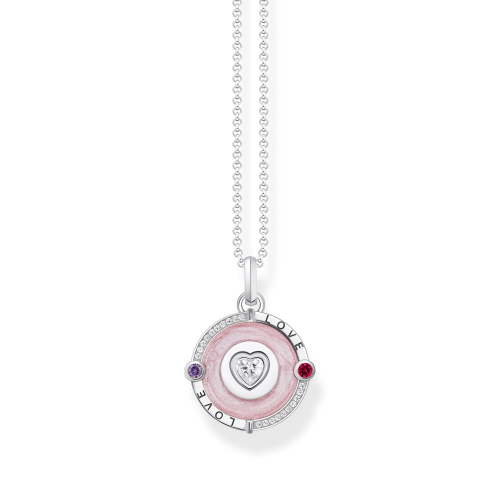 Thomas Sabo KE2201-390-9-L45V Damen-Halskette Herz Rosa Silber