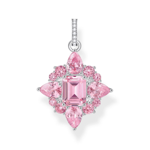 Thomas Sabo PE963-051-9 Ketten-Anhänger mit Pinken Steinen Silber