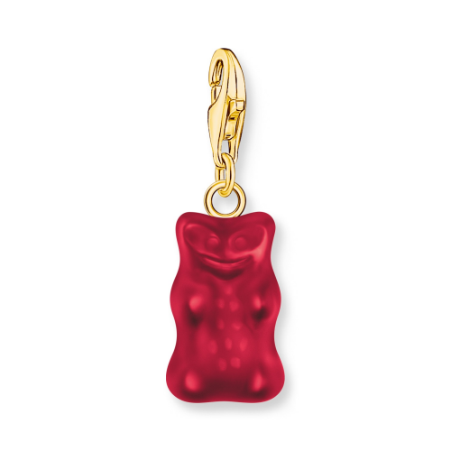 Thomas Sabo 2190-413-10 Charm-Anhänger Goldbären Rot vergoldet