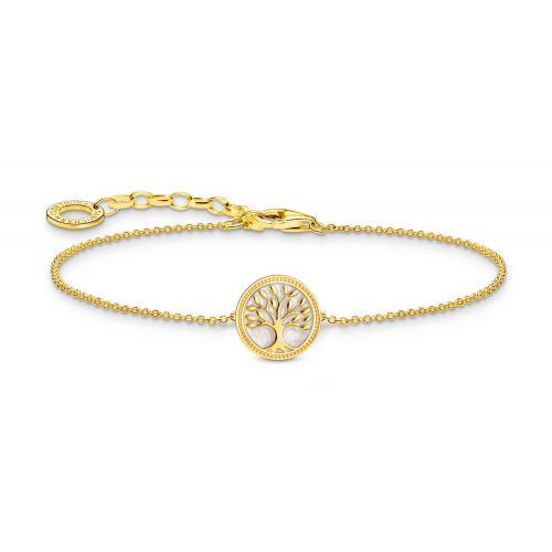 Thomas Sabo A2160-427-39-L19V Damenarmband mit Tree-of-Love-Anhänger vergoldet