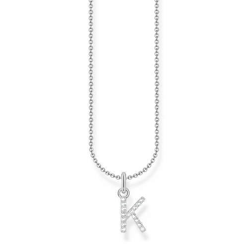 Thomas Sabo KE2250-051-14-L45V Damen-Collier mit Buchstaben-Anhänger K Silber