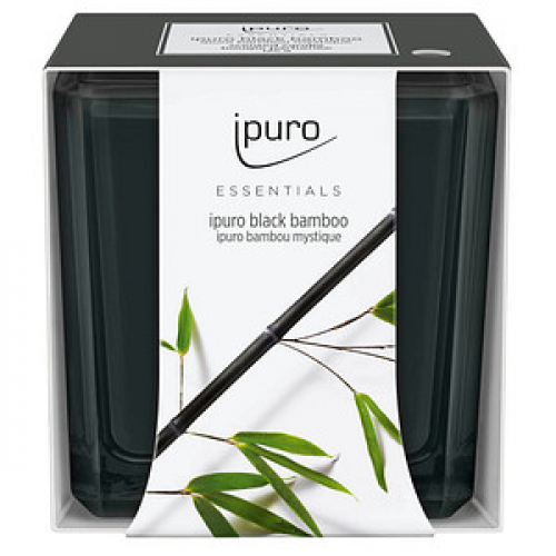 ipuro Duftkerze Black Bamboo schwarz Black Bamboo