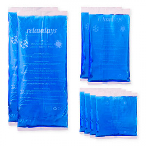 relaxdays Kühlpad-Set 8er 10026303_0 blau, 1 Set