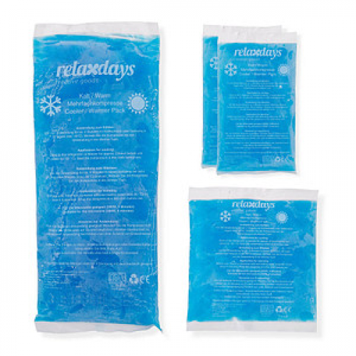 relaxdays Kühlpad-Set 4er 10039565_0 blau, 1 Set