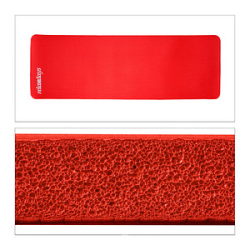 relaxdays Yogamatte rot 60,0 x 180,0 x 1,0 cm