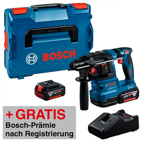 AKTION: BOSCH Professional GBH 18V-22 Akku-Bohrhammer-Set 18,0 V, mit 2 Akkus mit Prämie nach Registrierung