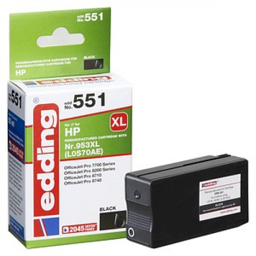 edding EDD-551  schwarz Druckerpatrone kompatibel zu HP 953XL (L0S70AE)