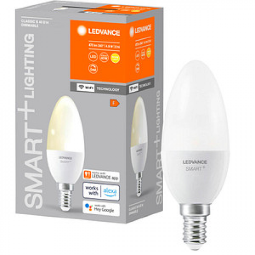 LEDVANCE WLAN-Lampe SMART+ WiFi Classic B40 DIM E14 4,9 W matt