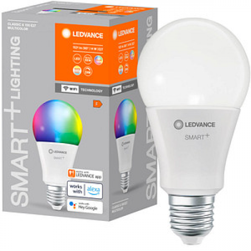 LEDVANCE WLAN-Lampe SMART+ WiFi Classic A100 RGBW E27 14 W matt